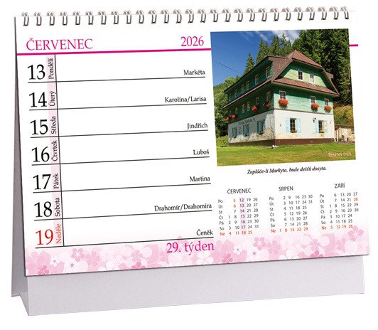 STOLNÍ KALENDÁŘ - CHALUPY 2026