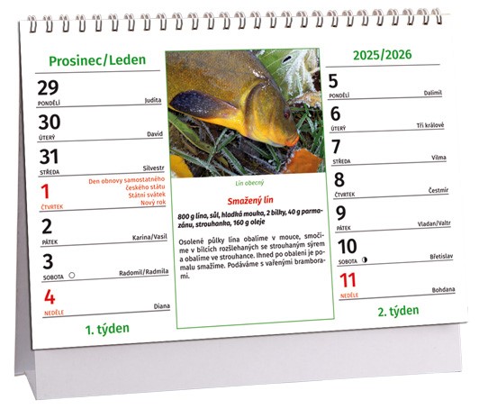 STOLNÍ KALENDÁŘ - RYBÁŘ 2026