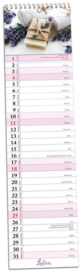 NÁSTĚNNÝ KALENDÁŘ - PROVENCE 2026 ( KRAVATA )