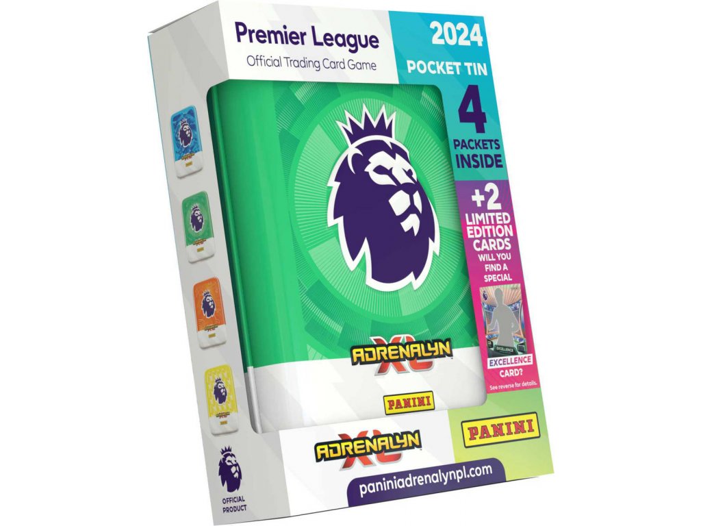 Panini Premier League Adrenalyn XL 2024 - kartičky v plechovce
