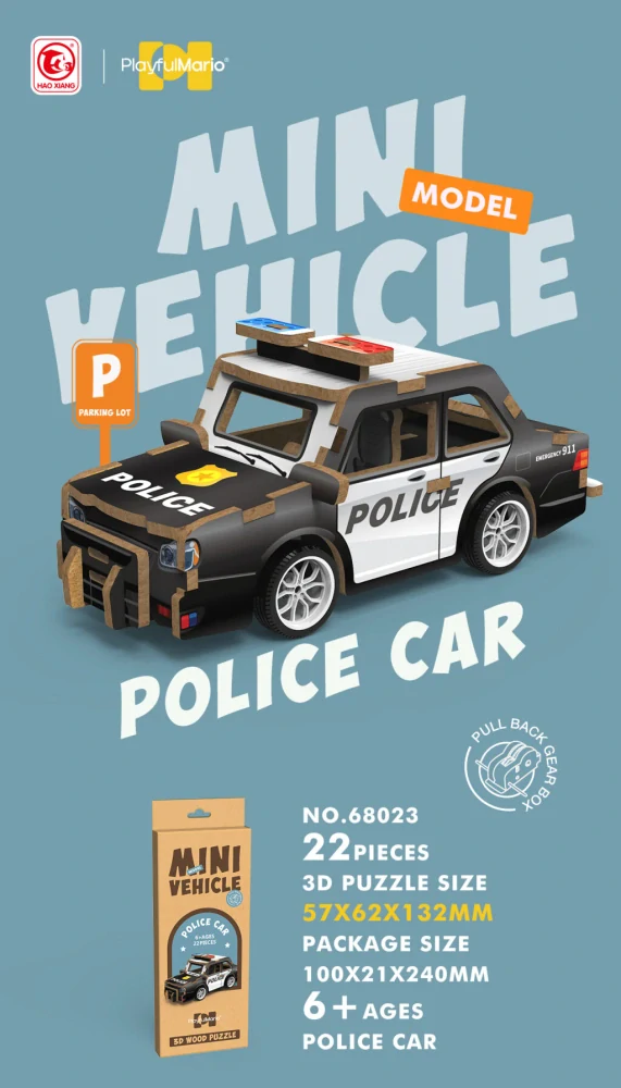 Dřevěné 3D PUZZLE - POLICIE