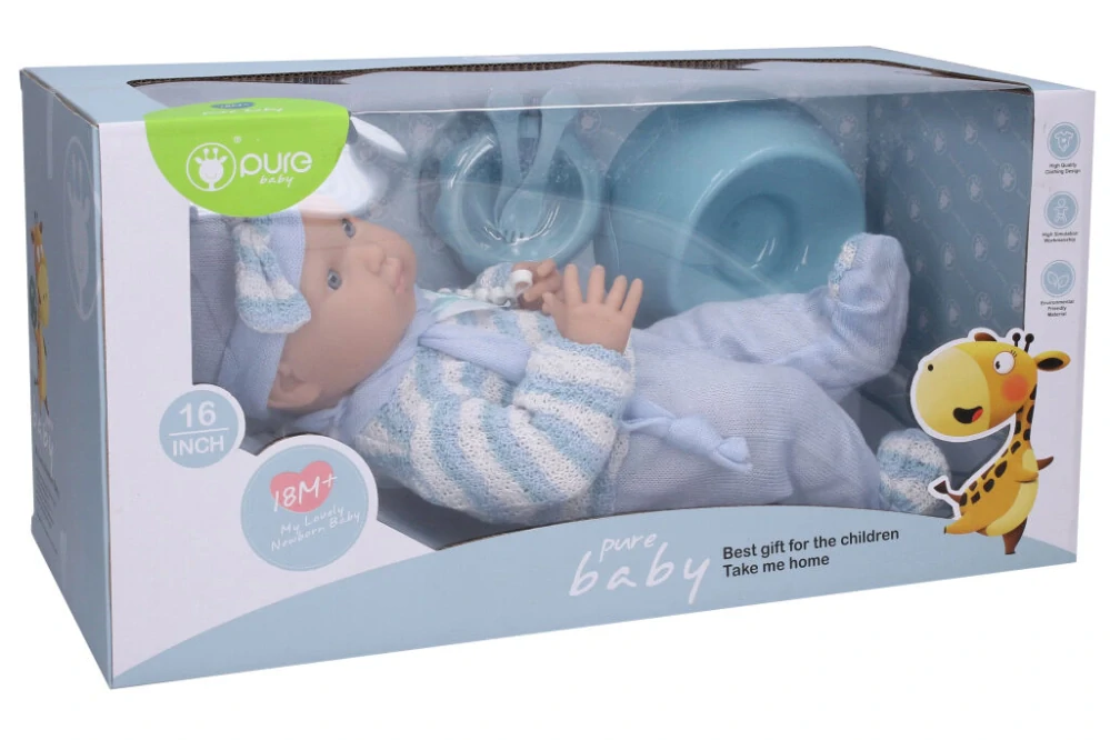 MIMINKO - 40 cm / modrý obleček