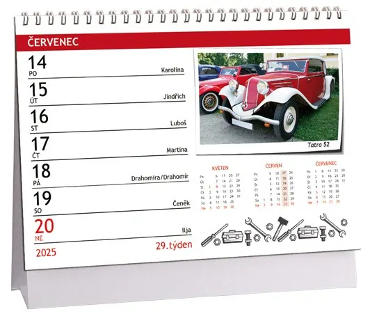 STOLNÍ KALENDÁŘ - OLDTIMER 2026