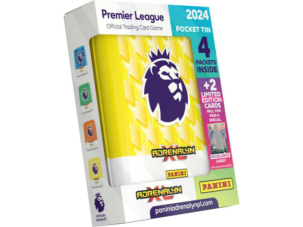 Panini Premier League Adrenalyn XL 2024 - kartičky v plechovce