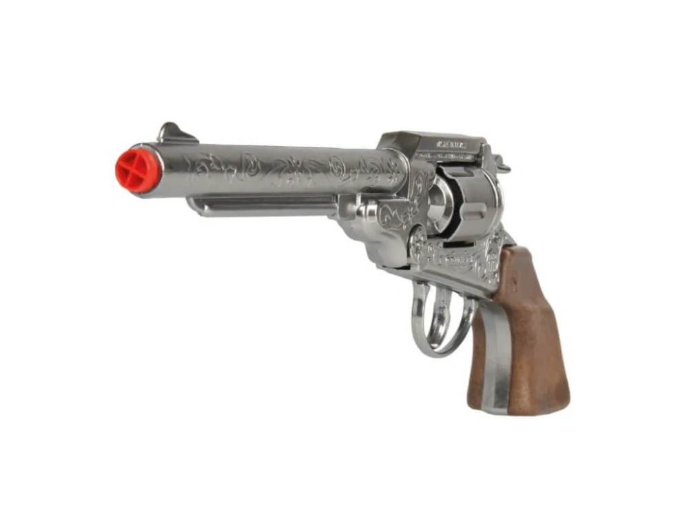 PISTOL - Revolver kapslíkový, kovový, dlouhý - 8 ran