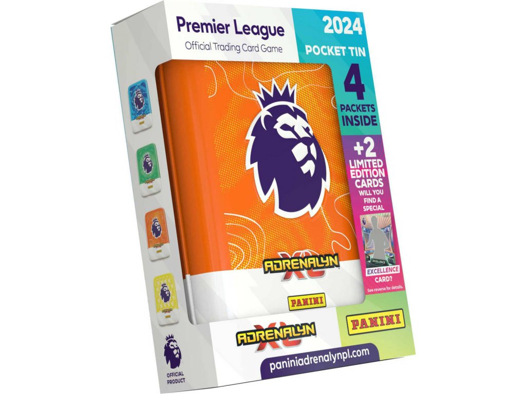 Panini Premier League Adrenalyn XL 2024 - kartičky v plechovce