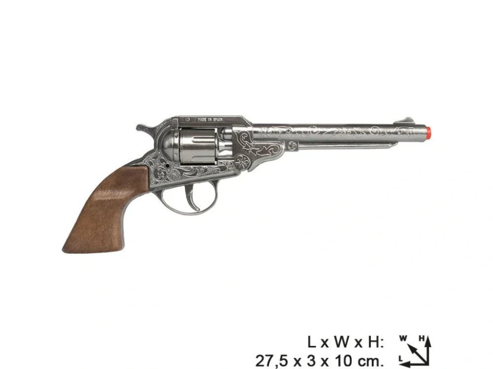 PISTOL - Revolver kapslíkový, kovový, dlouhý - 8 ran