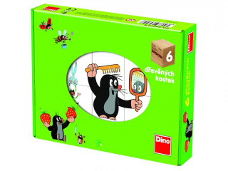 DŘEVĚNÉ KOSTKY 6 KS - KRTEČEK