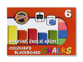 ŠKOLNÍ KŘÍDY BAREVNÉ - 6 KS