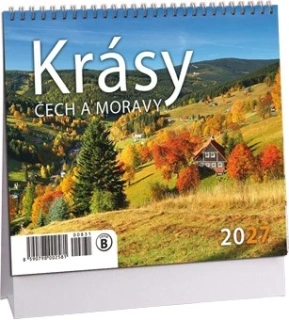 STOLNÍ MINI KALENDÁŘ - KRÁSY ČECH A MORAVY 2027
