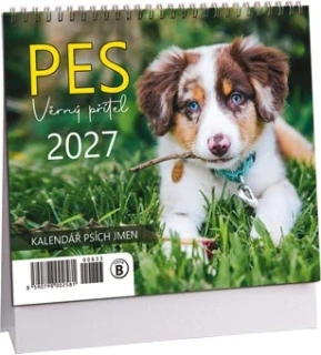 STOLNÍ MINI KALENDÁŘ - PES, VĚRNÝ PŘÍTEL 2027