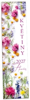 NÁSTĚNNÝ KALENDÁŘ - KVĚTINY 2027 ( KRAVATA )