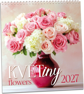 NÁSTĚNNÝ KALENDÁŘ - KVĚTINY 2027