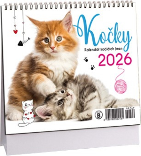 STOLNÍ MINI KALENDÁŘ - KOČKY 2026