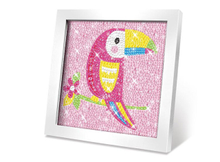 Obrázek s kamínky - papoušek