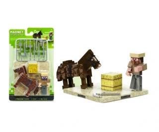 Stavebnice Magnet World - farmář s koněm